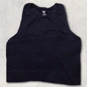 H&M Sport • Black Crop Top